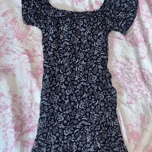 ALTARD STATE Floral Black and White Dress